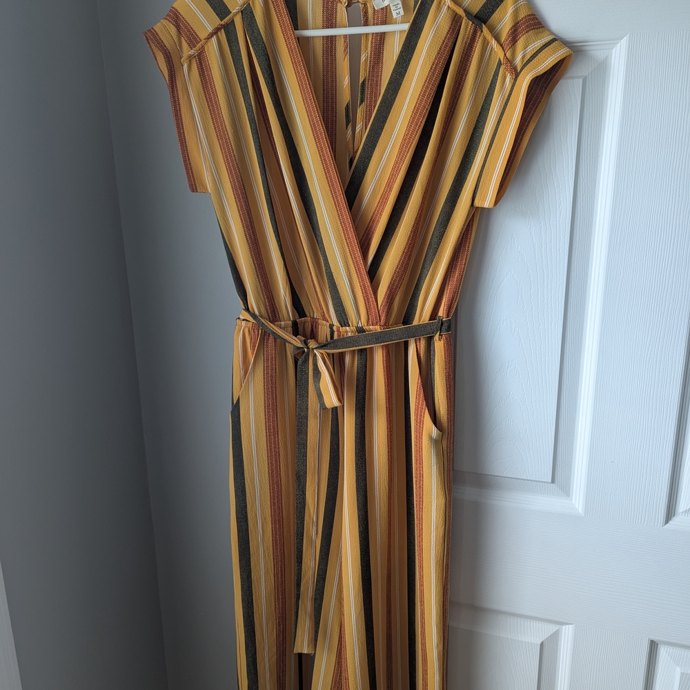 Monteau Multicolor Striped Maxi Dress